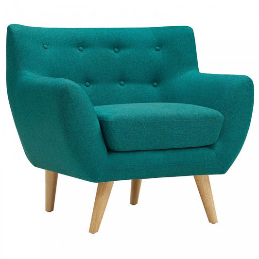 Remark Upholstered Fabric Armchair, Teal