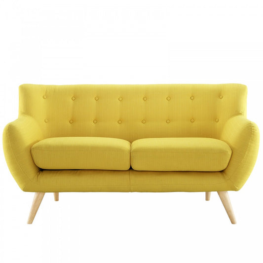 Remark Upholstered Fabric Loveseat, Sunny
