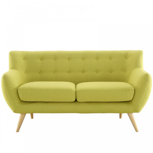 Remark Upholstered Fabric Loveseat, Wheatgrass