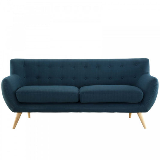 Remark Upholstered Fabric Sofa, Azure