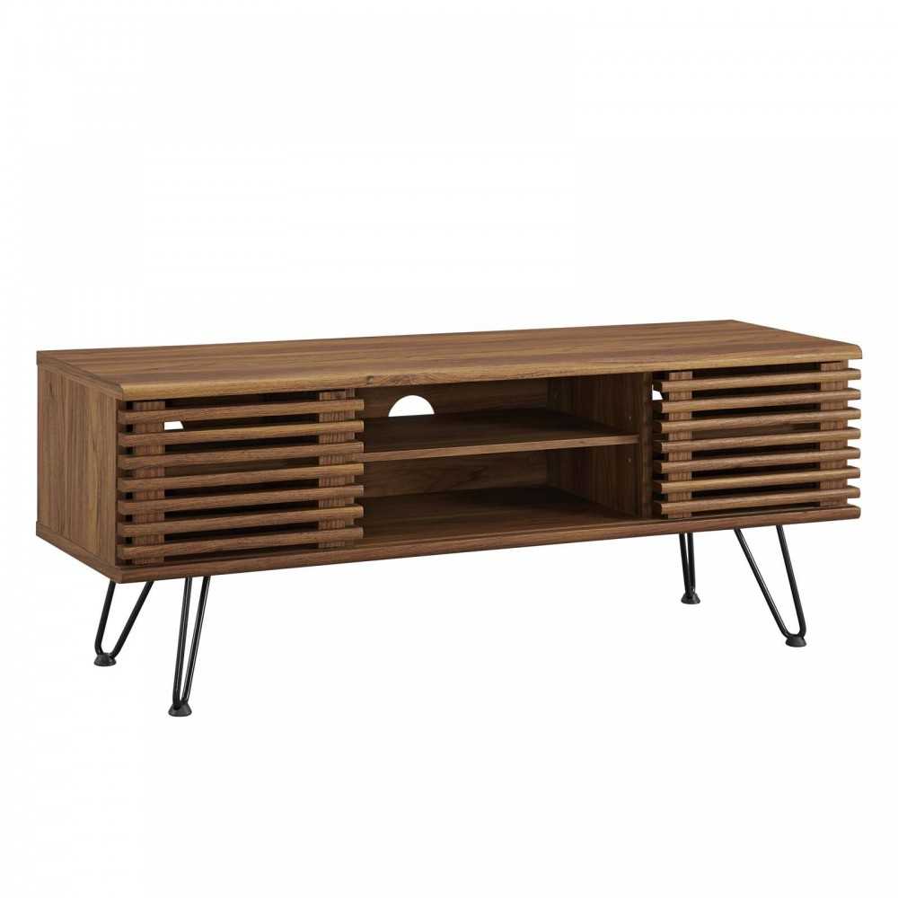 Render 46" Media Console TV Stand, Walnut, EEI-4586-WAL