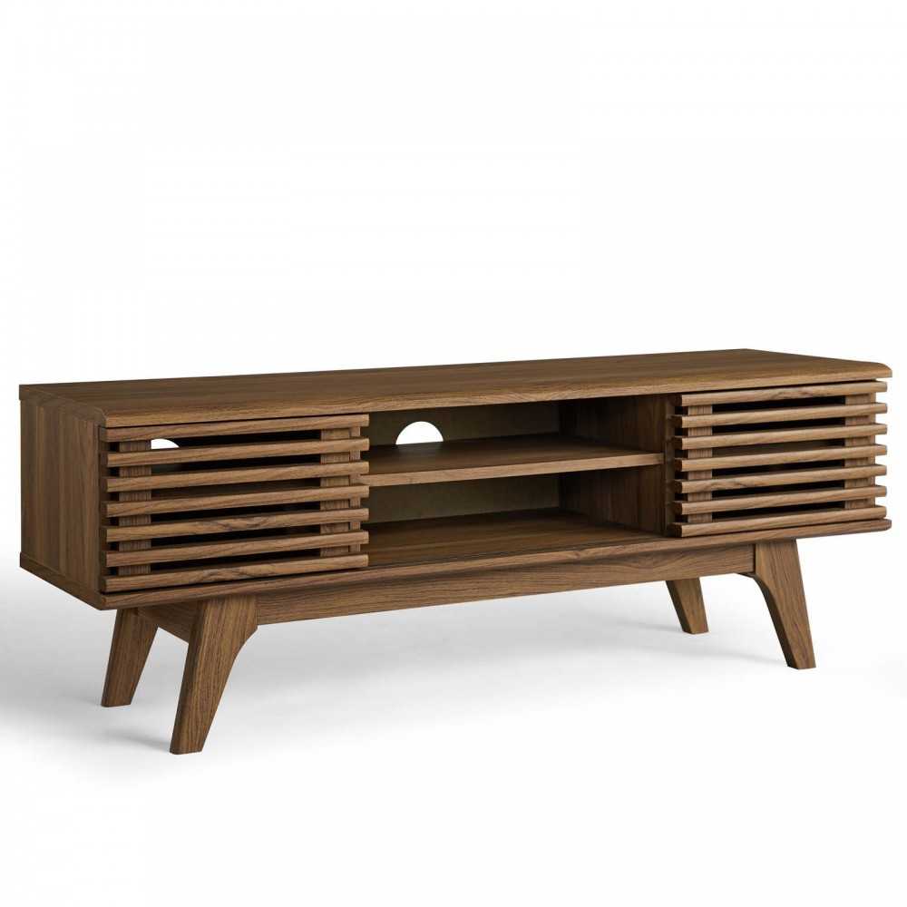 Render 46" Media Console TV Stand, Walnut, EEI-3837-WAL