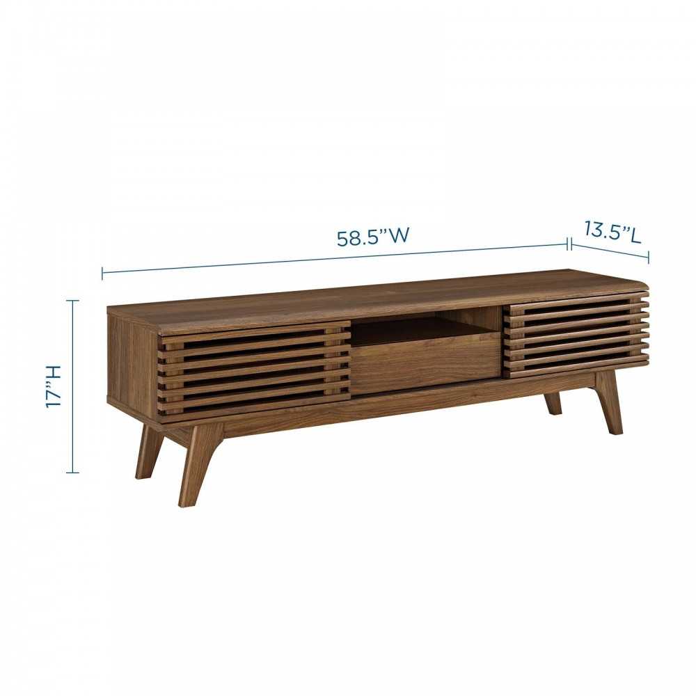 Render 59" TV Stand, Walnut