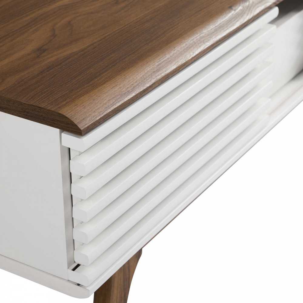 Render 59" TV Stand, Walnut White