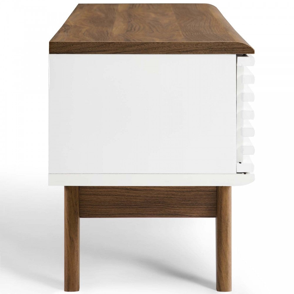 Render 59" TV Stand, Walnut White