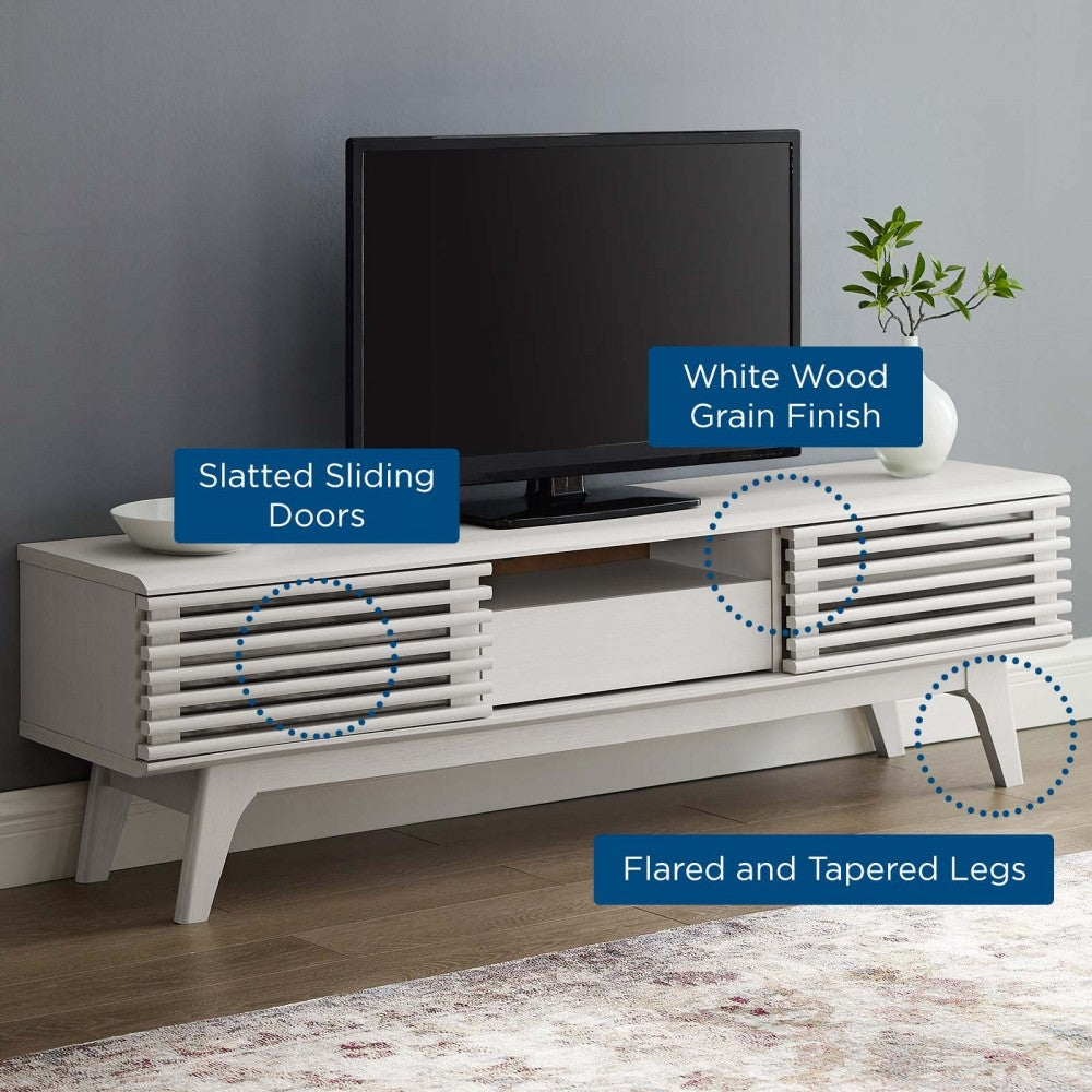 Render 59" TV Stand, White