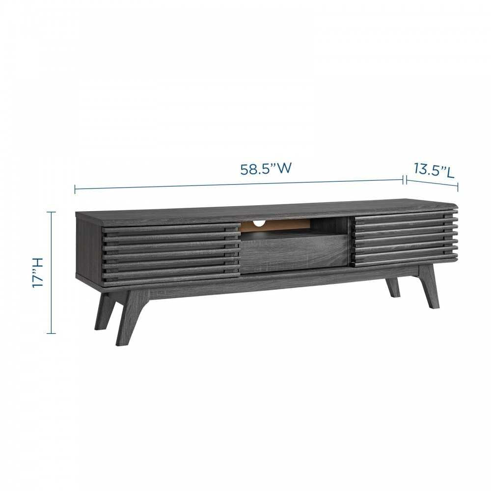 Render 59" TV Stand, Charcoal