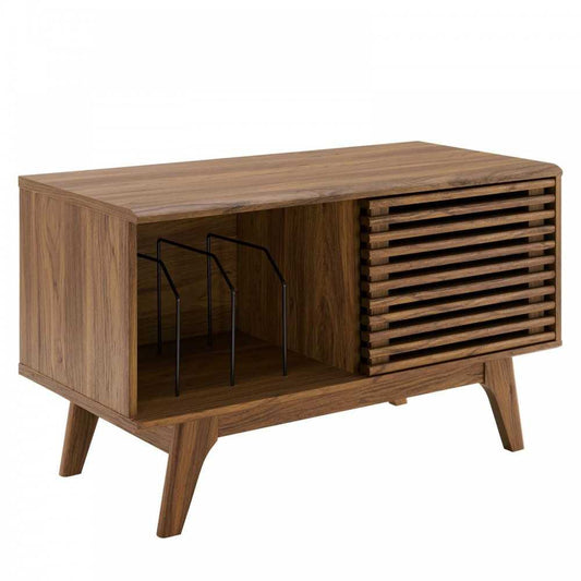 Render Vinyl Record Display Stand, Walnut, EEI-4263-WAL