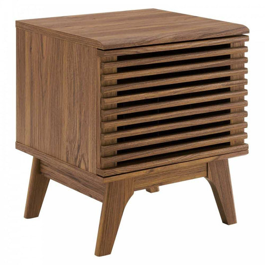 Render Vinyl Record Display Stand, Walnut, EEI-4262-WAL