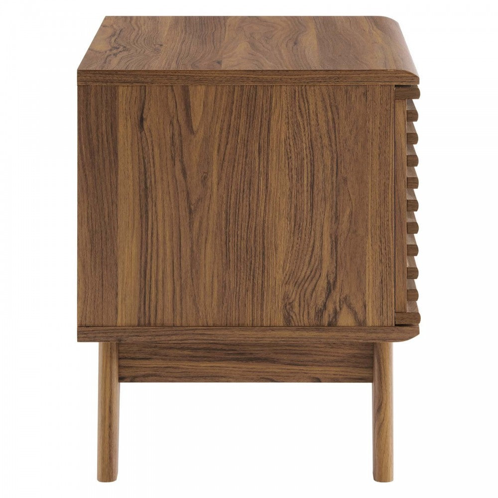 Render Vinyl Record Display Stand, Walnut, EEI-4262-WAL