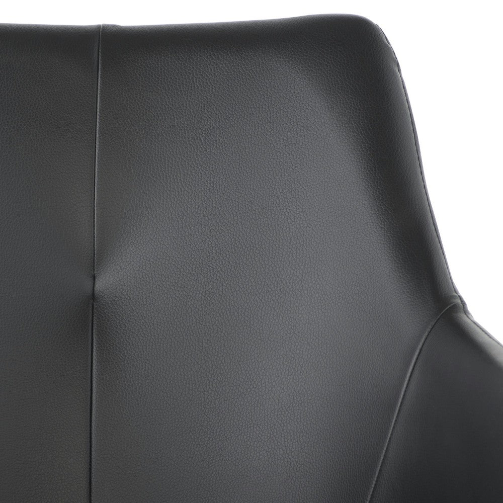 Renee Black Naugahyde Dining Chair