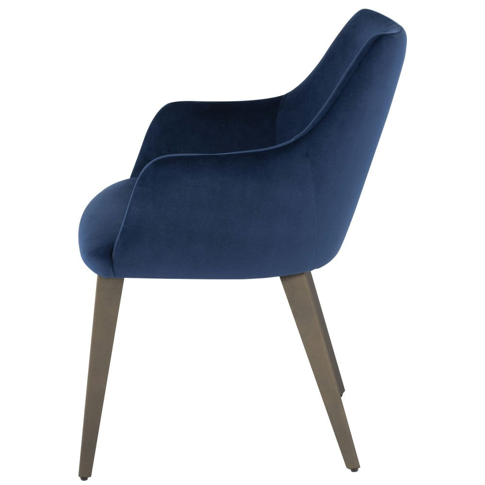 Renee Petrol Fabric Dining Chair