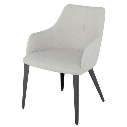 Renee Stone Gray Fabric Dining Chair
