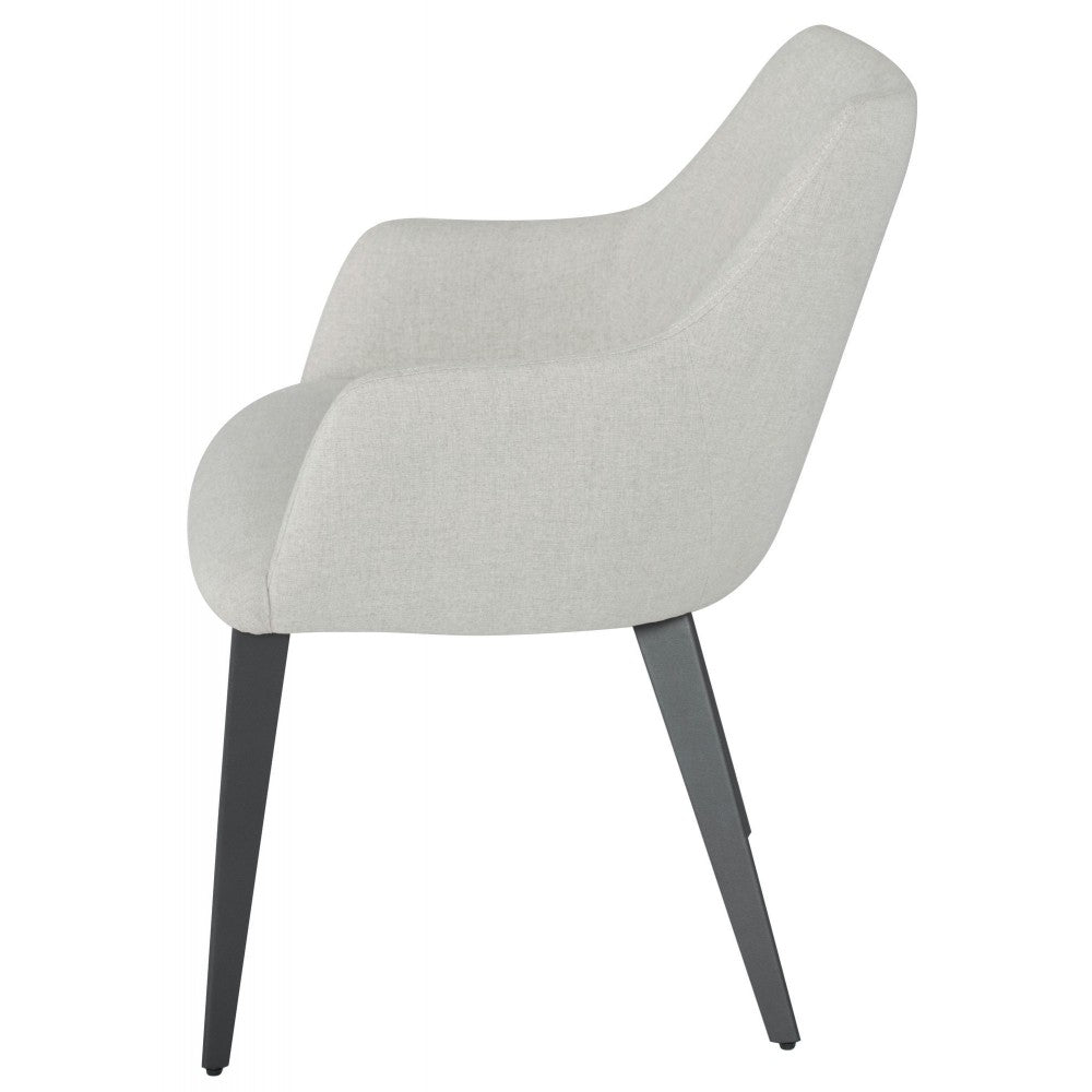 Renee Stone Gray Fabric Dining Chair