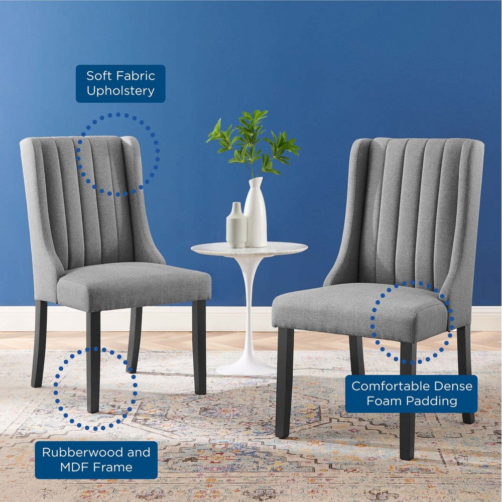 Renew Parsons Fabric Dining Side Chairs - Set of 2, Light Gray