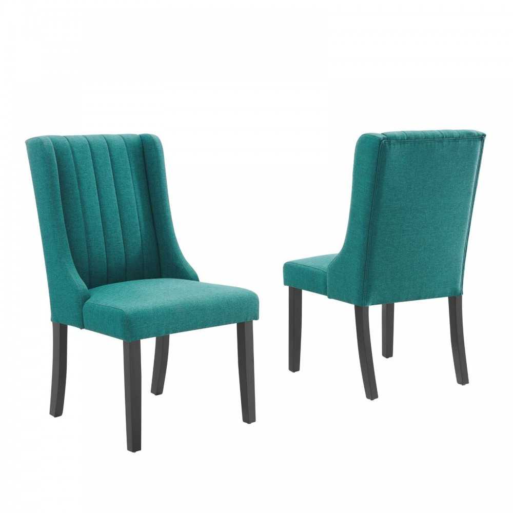 Renew Parsons Fabric Dining Side Chairs - Set of 2, Teal