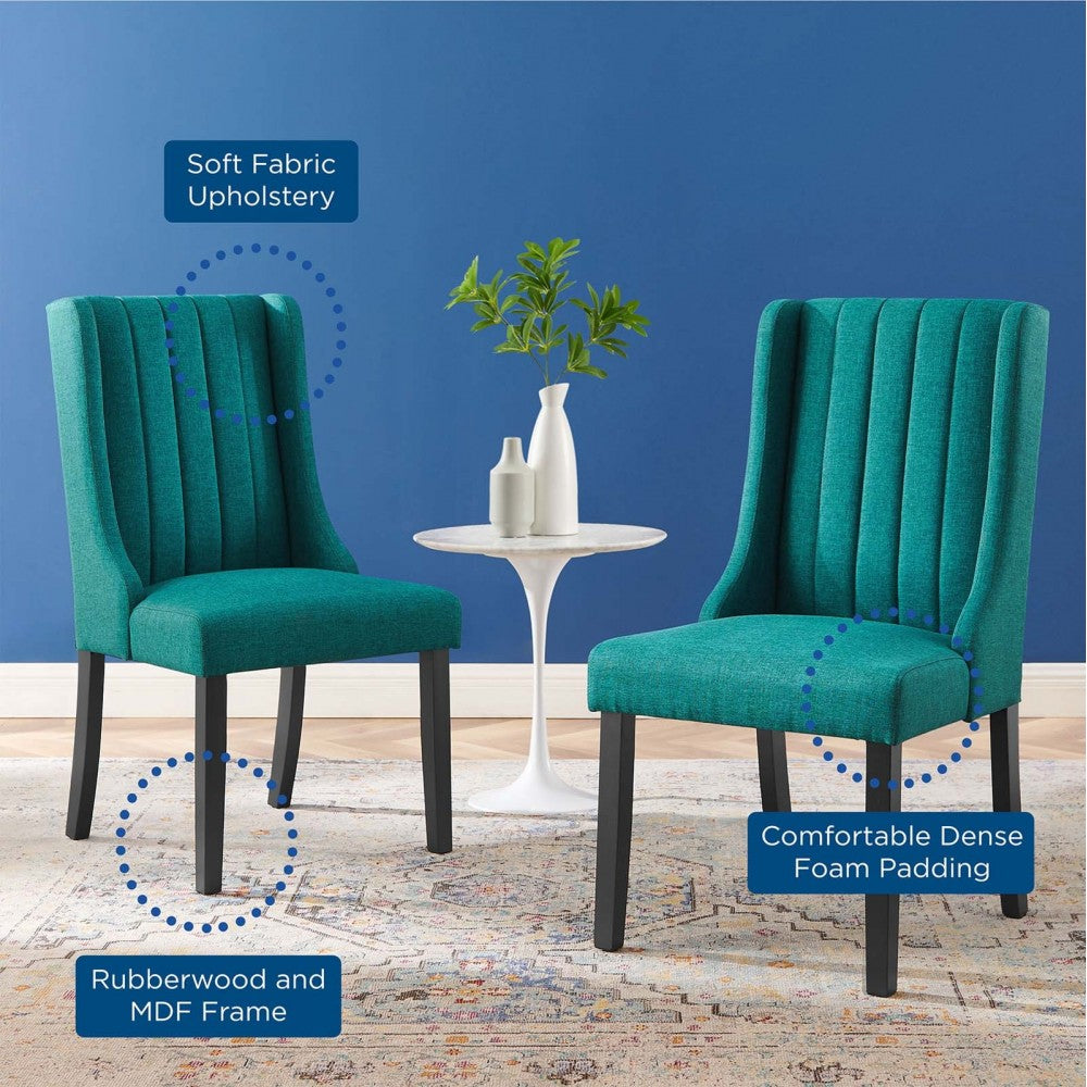 Renew Parsons Fabric Dining Side Chairs - Set of 2, Teal