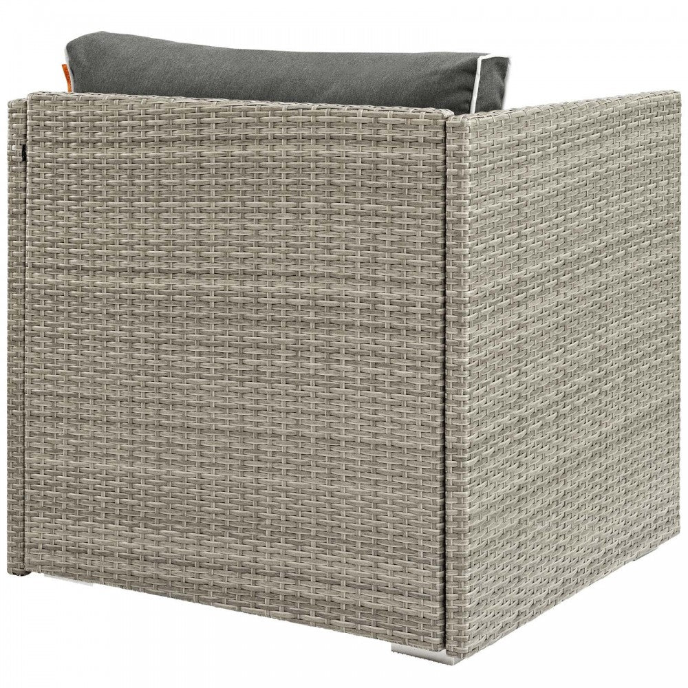 Repose Outdoor Patio Armchair, White, EEI-2960-LGR-CHA