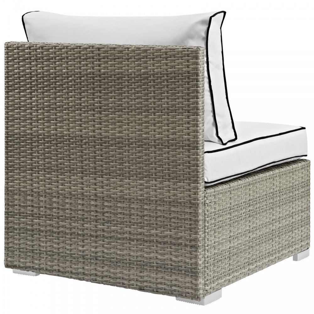 Repose Outdoor Patio Armchair, White, EEI-2960-LGR-WHI
