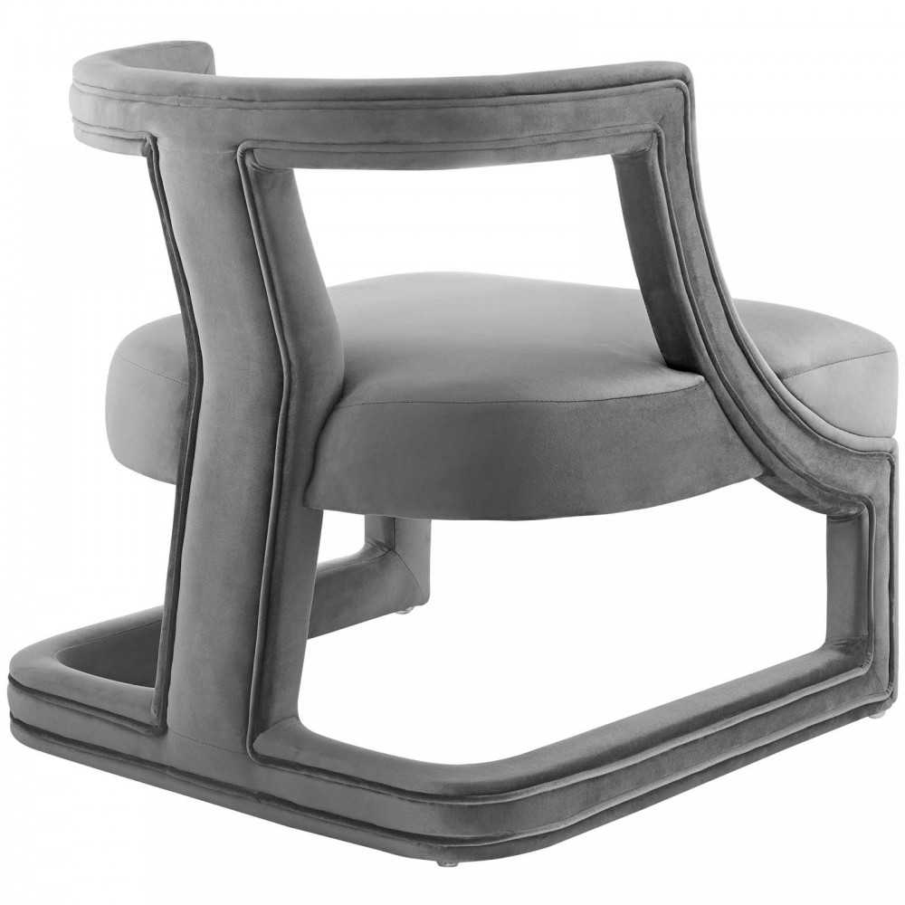 Requisite Armchair Performance Velvet Set of 2, Gray