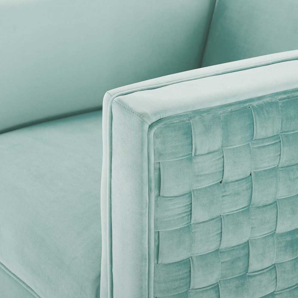 Resonate Performance Velvet Armchair, Mint