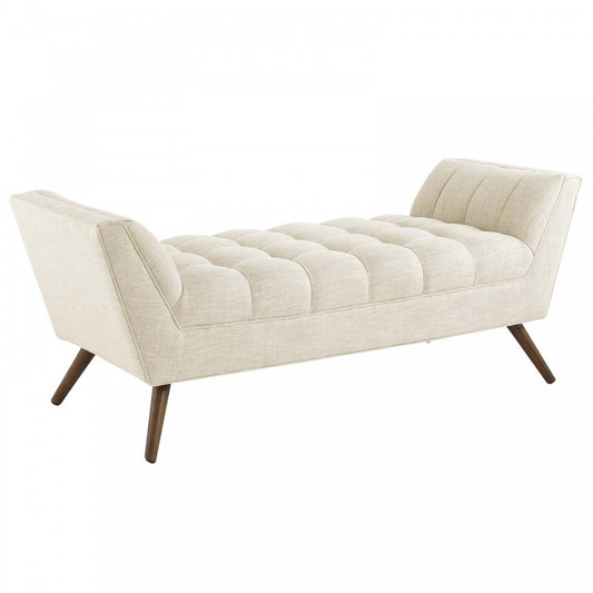 Response Medium Upholstered Fabric Bench, Beige