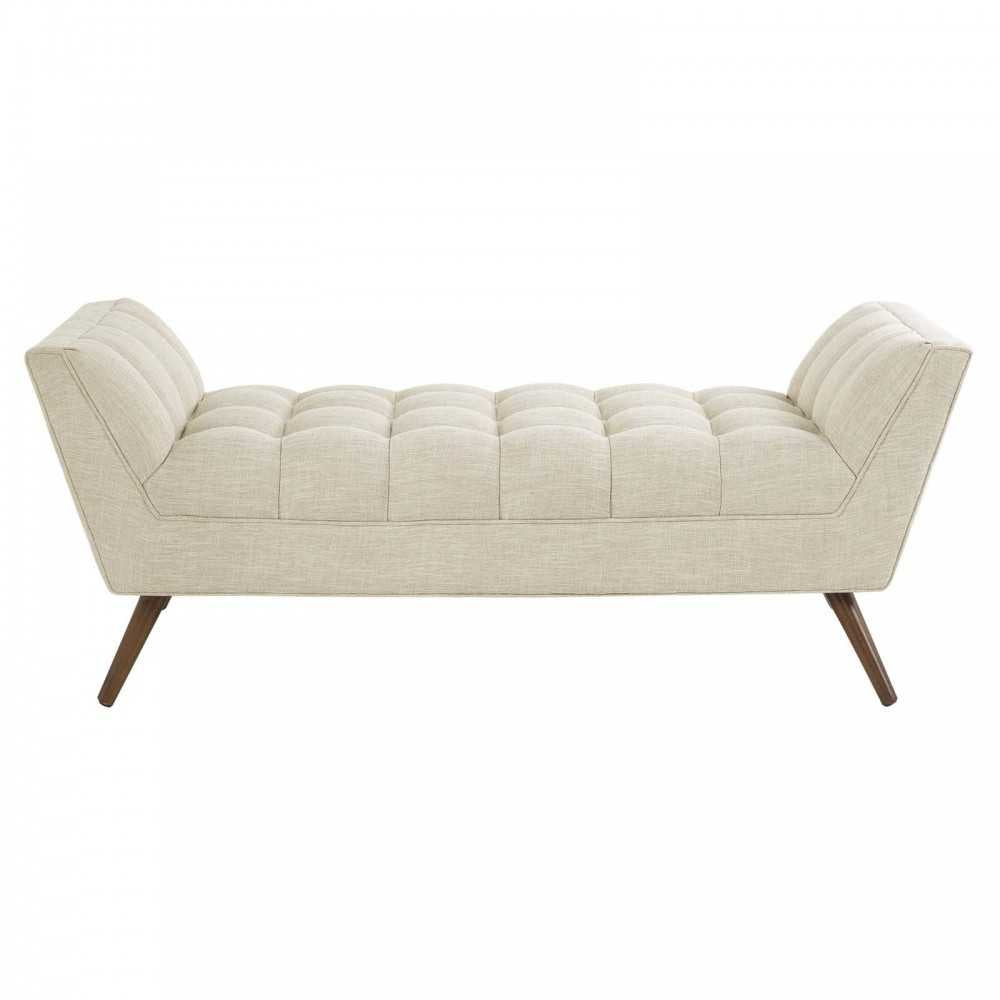 Response Medium Upholstered Fabric Bench, Beige
