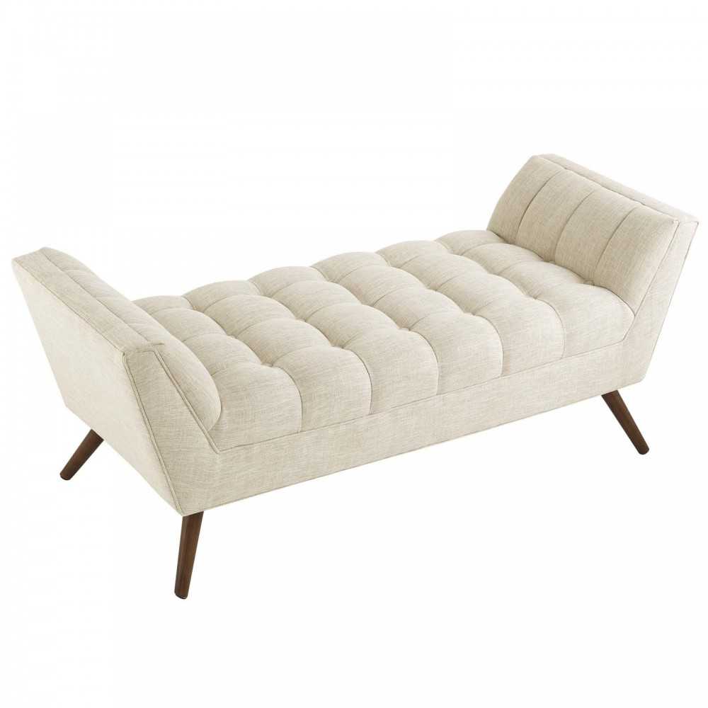 Response Medium Upholstered Fabric Bench, Beige