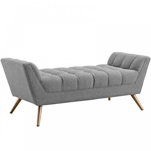 Response Medium Upholstered Fabric Bench, Expectation Gray