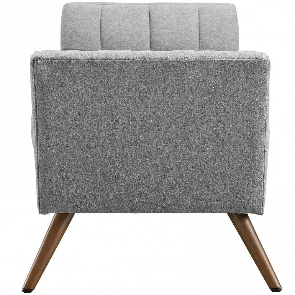 Response Medium Upholstered Fabric Bench, Expectation Gray