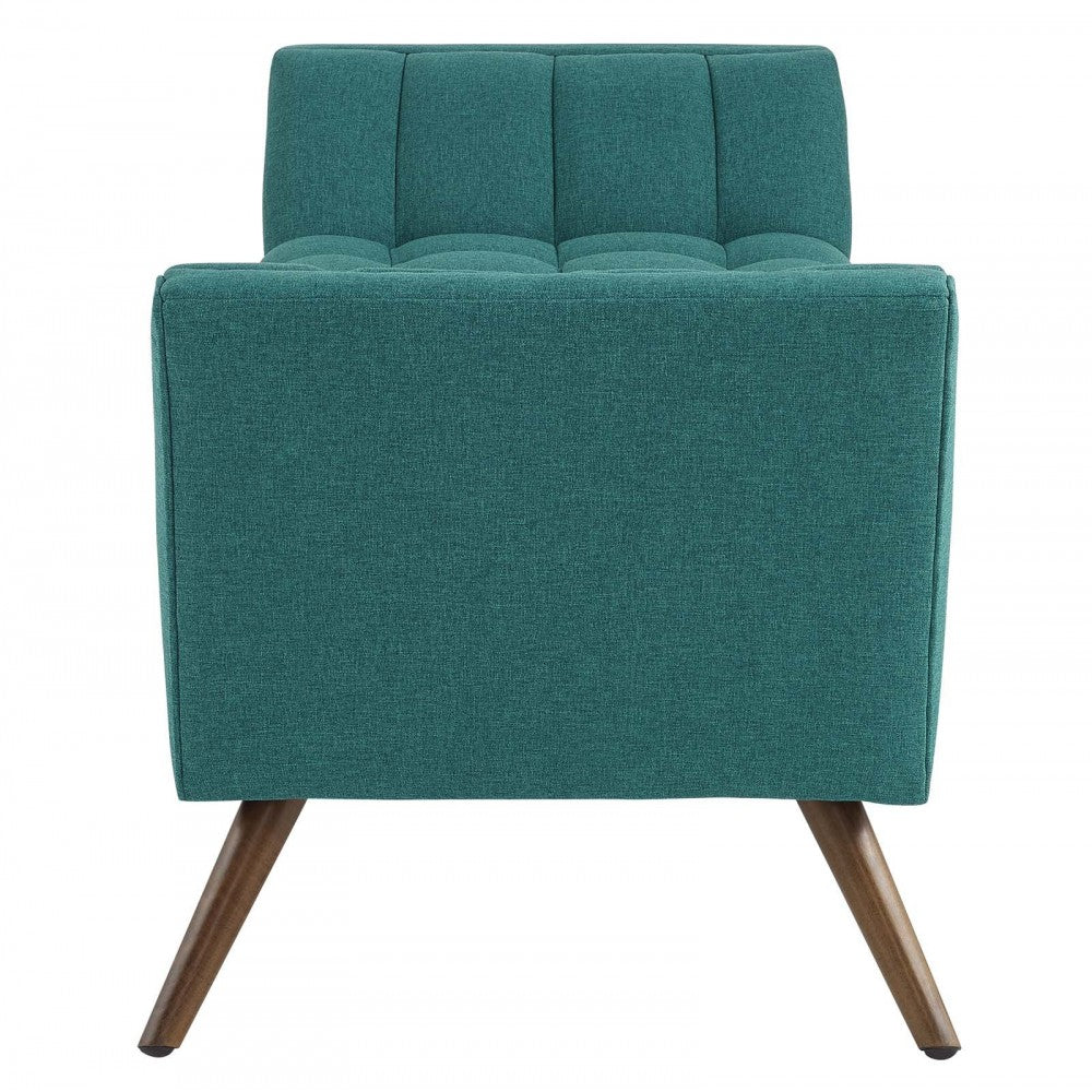 Response Medium Upholstered Fabric Bench, Teal