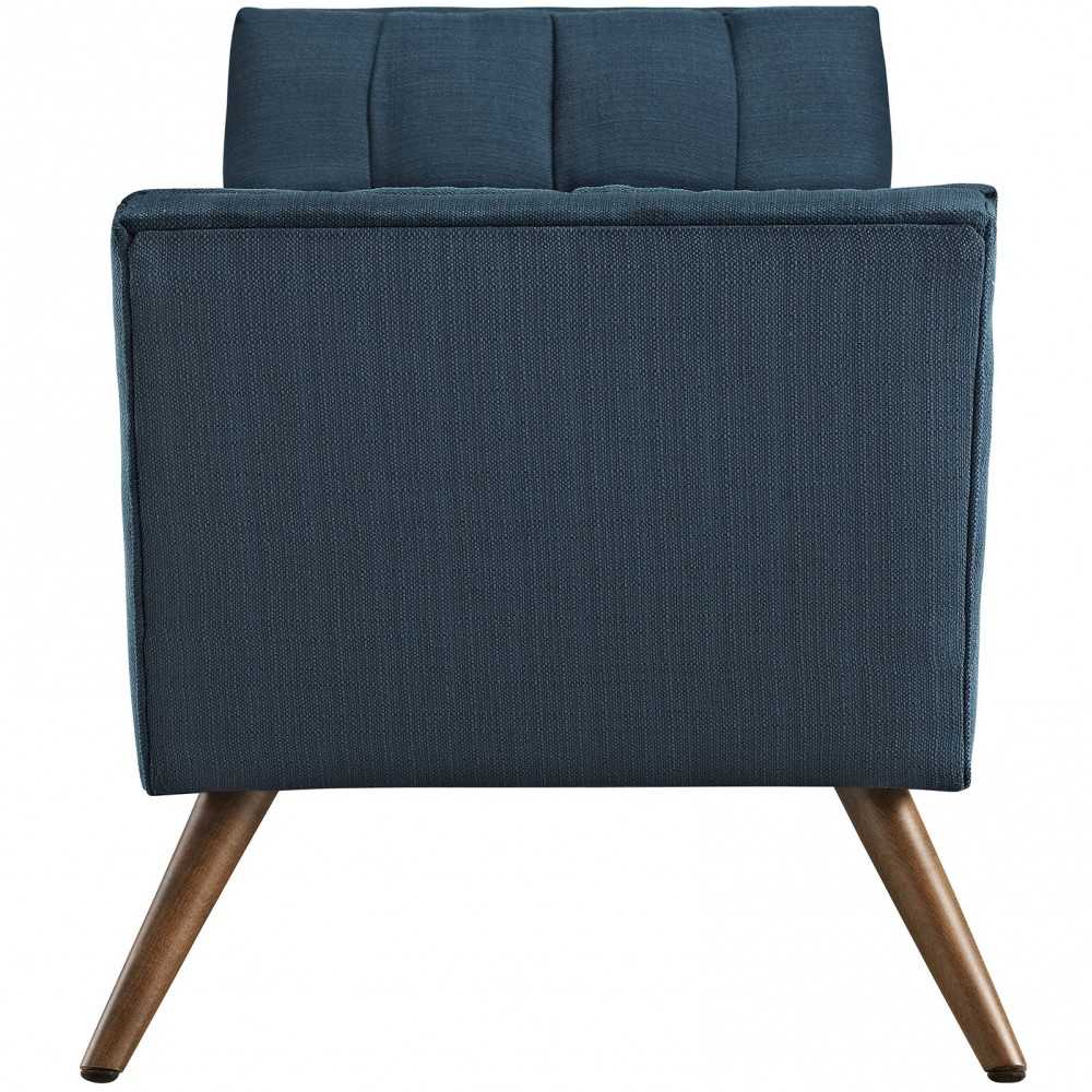 Response Medium Upholstered Fabric Bench, Azure