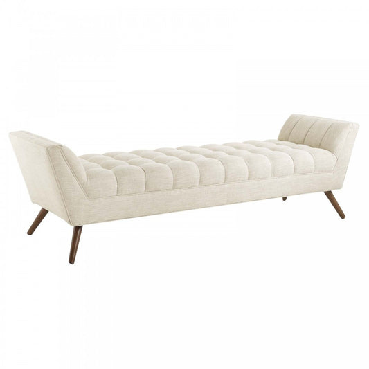 Response Upholstered Fabric Bench, Beige