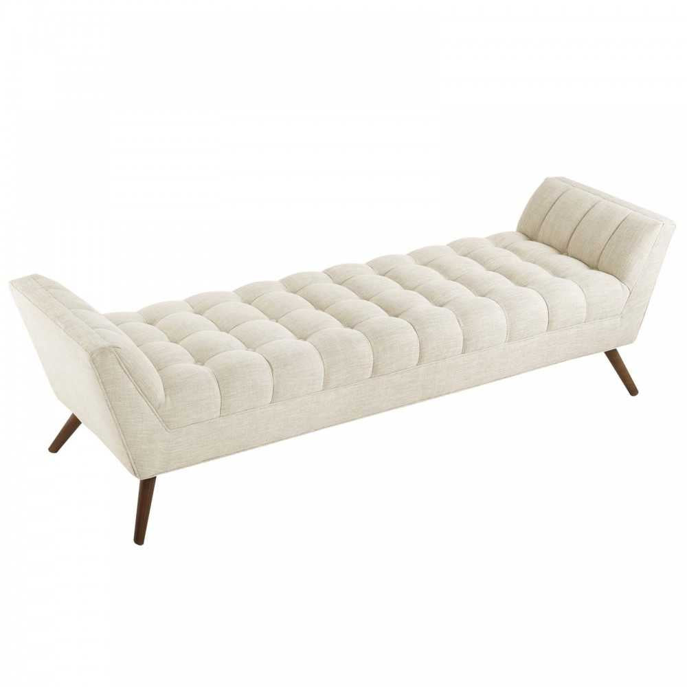 Response Upholstered Fabric Bench, Beige