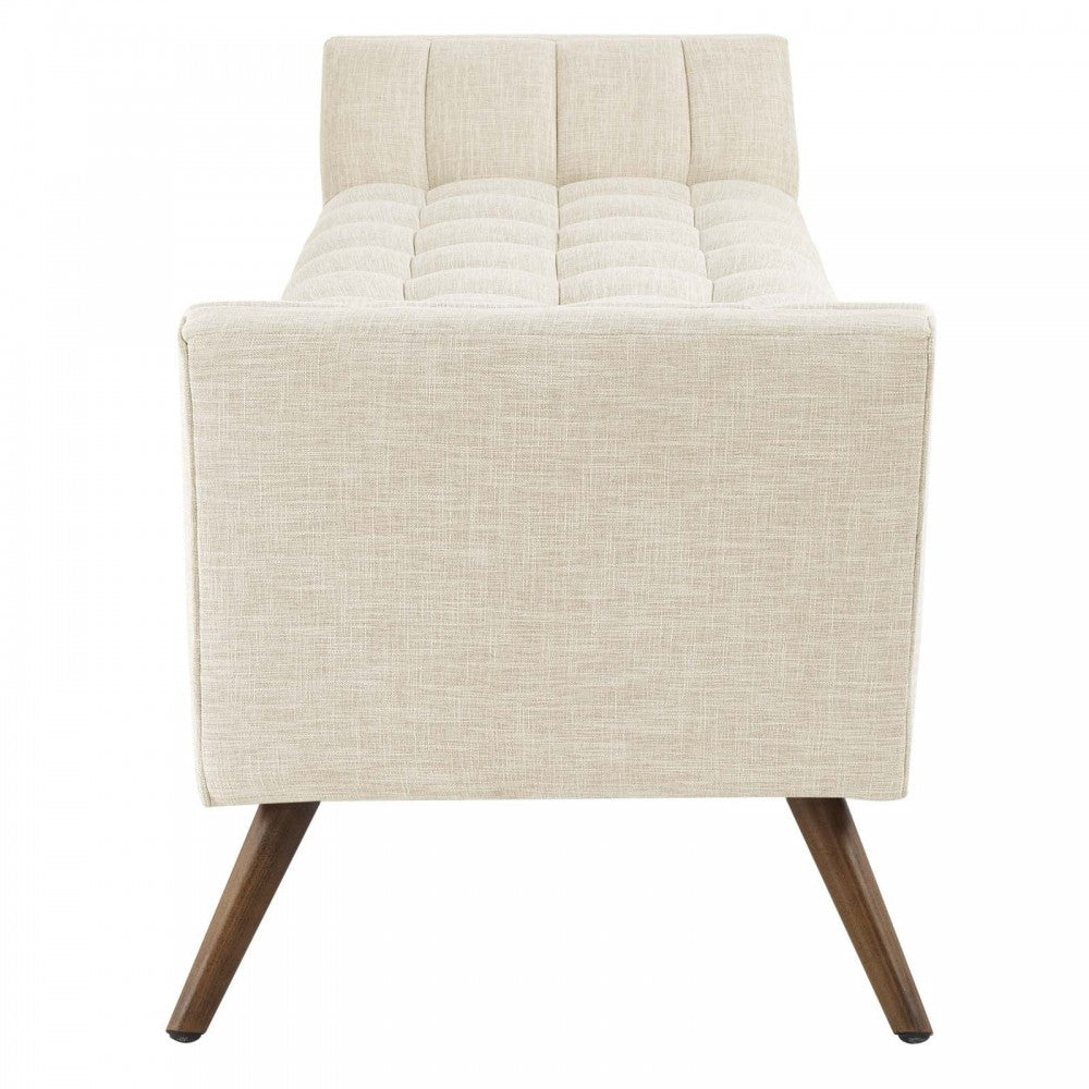Response Upholstered Fabric Bench, Beige