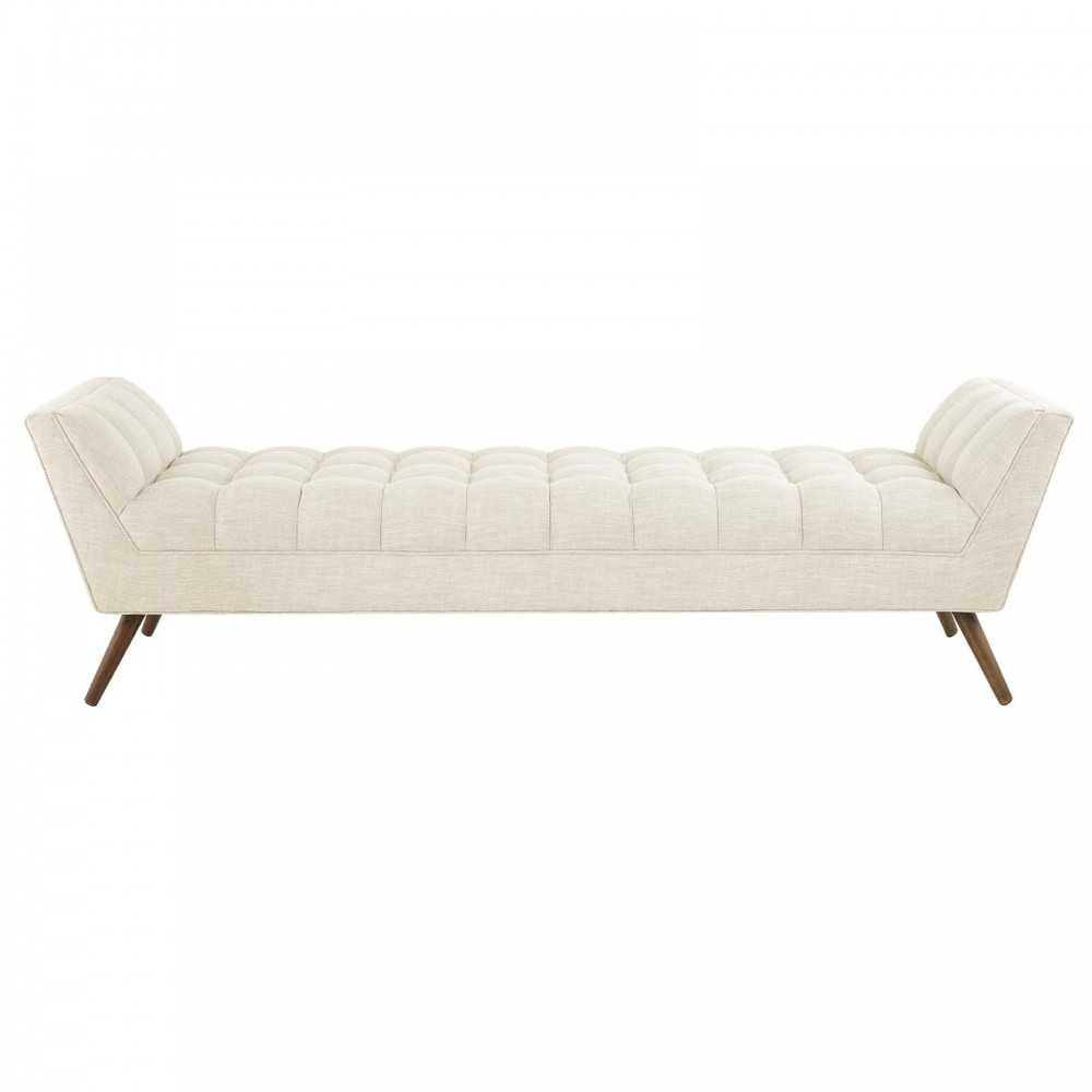 Response Upholstered Fabric Bench, Beige