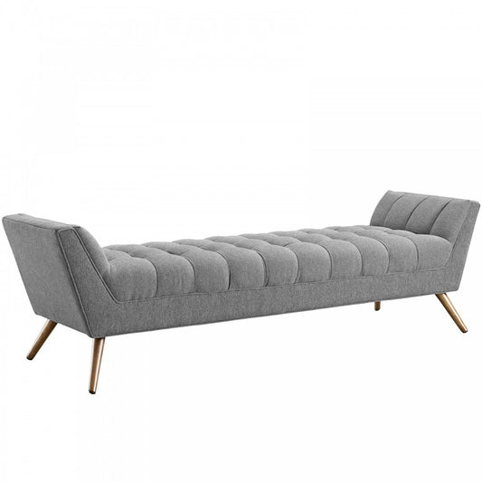 Response Upholstered Fabric Bench, Expectation Gray