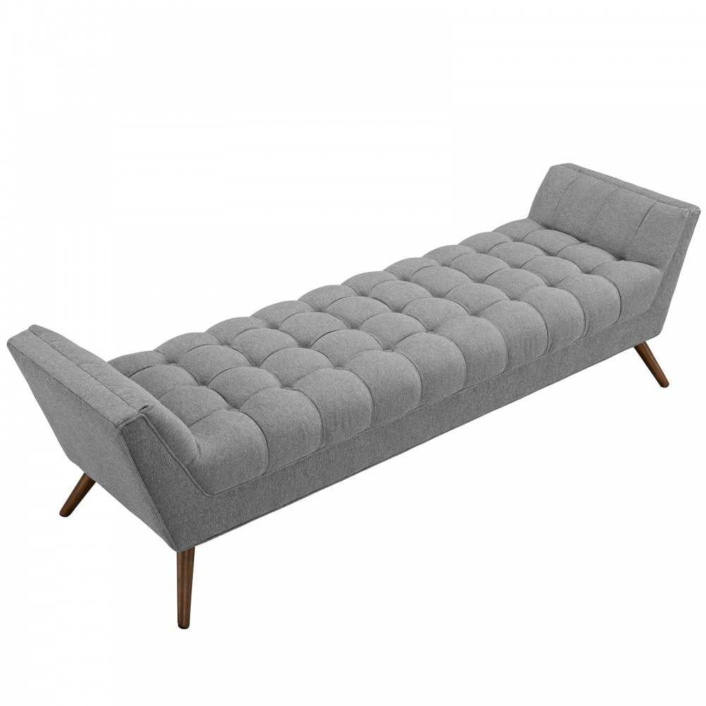 Response Upholstered Fabric Bench, Expectation Gray