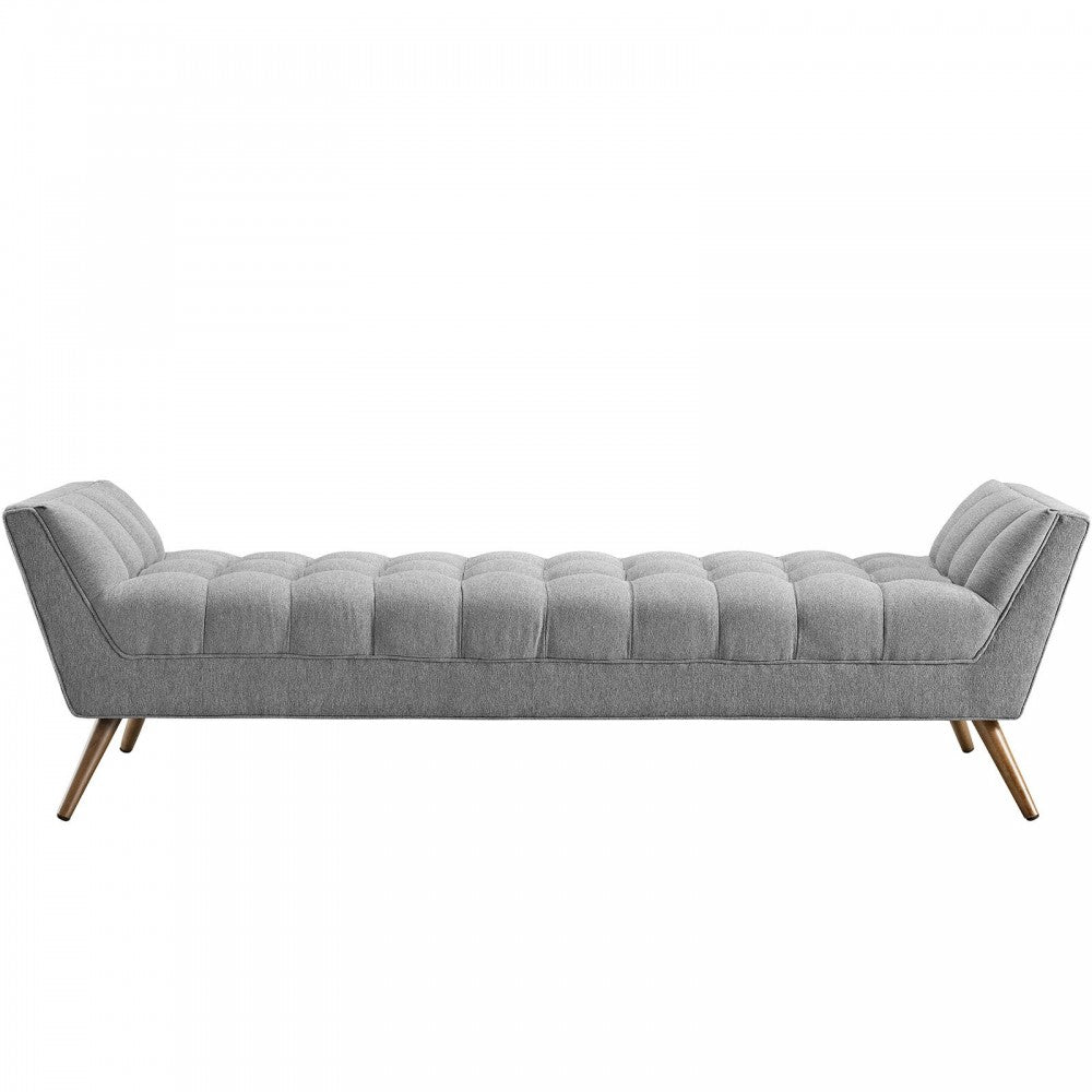 Response Upholstered Fabric Bench, Expectation Gray
