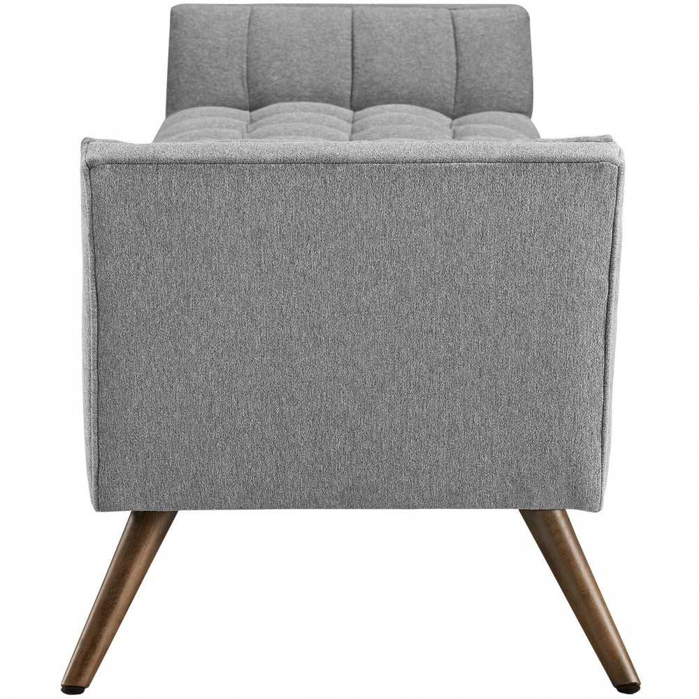 Response Upholstered Fabric Bench, Expectation Gray