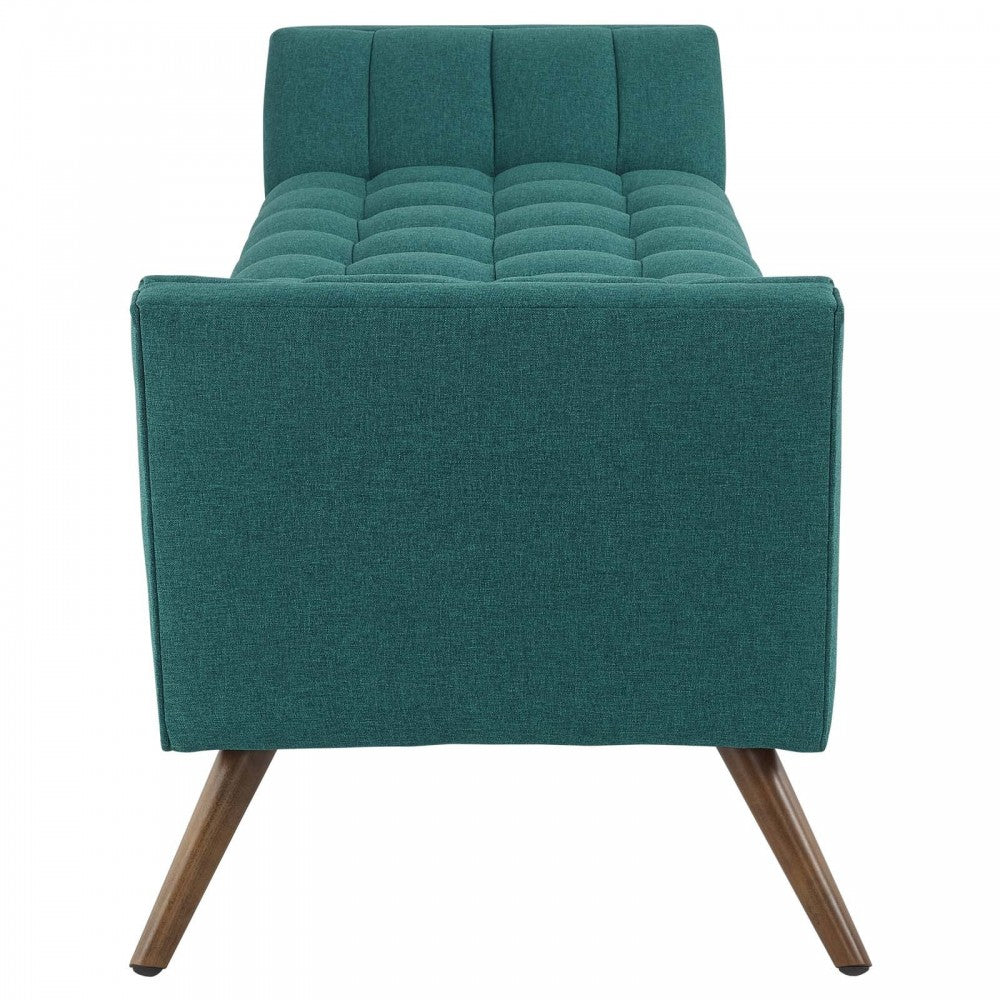 Response Upholstered Fabric Bench, Teal