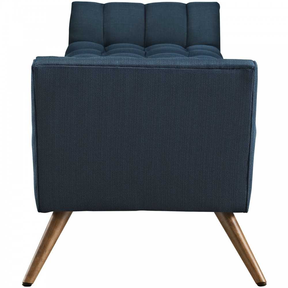 Response Upholstered Fabric Bench, Azure