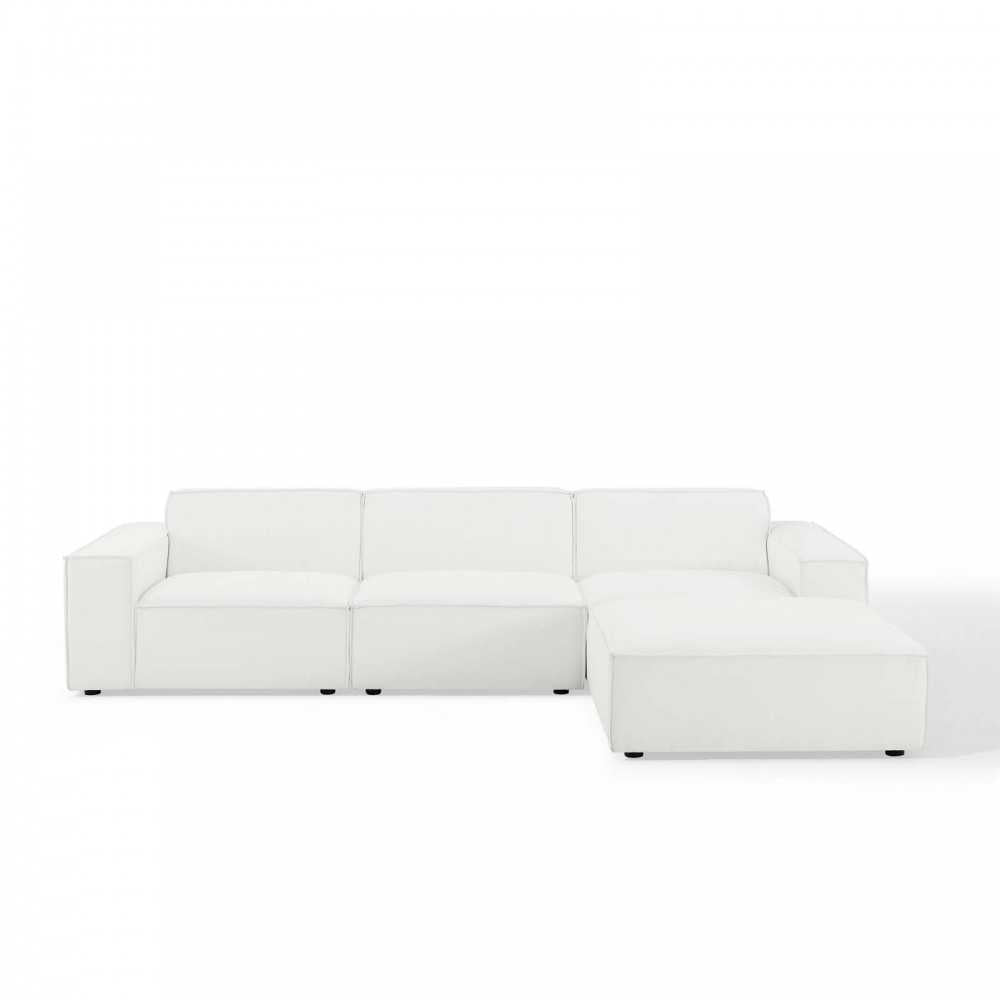 Restore 4-Piece Sectional Sofa, White, EEI-4113-WHI
