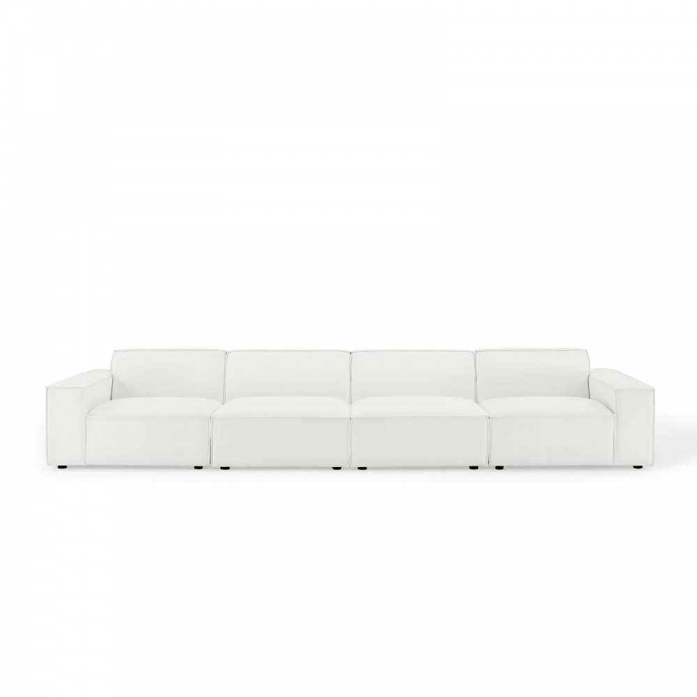 Restore 4-Piece Sectional Sofa, White, EEI-4114-WHI