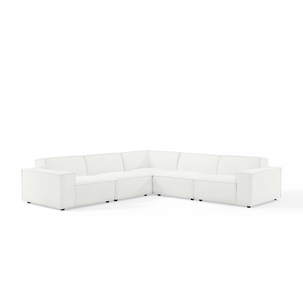 Restore 5-Piece Sectional Sofa, White, EEI-4117-WHI