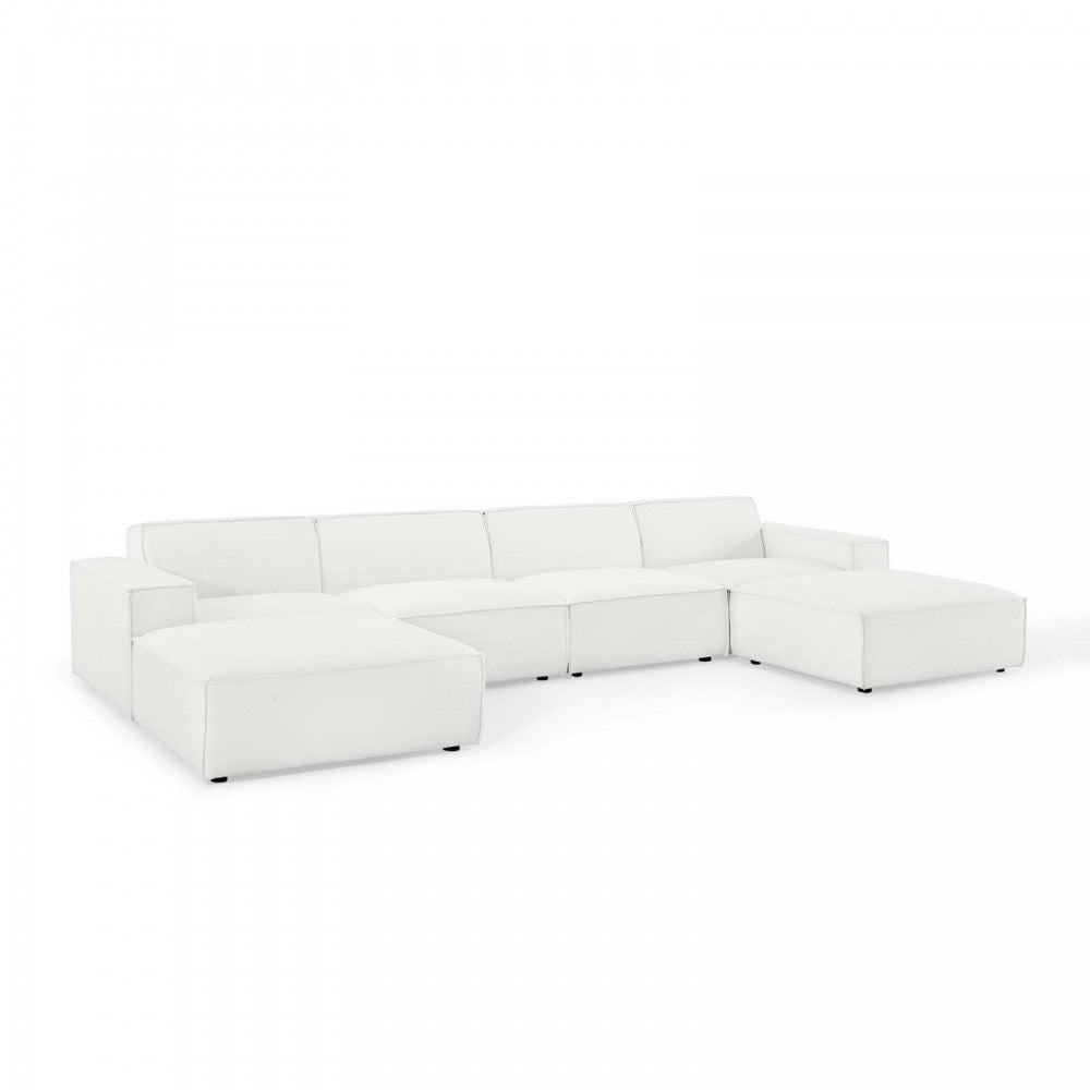 Restore 6-Piece Sectional Sofa, White, EEI-4116-WHI