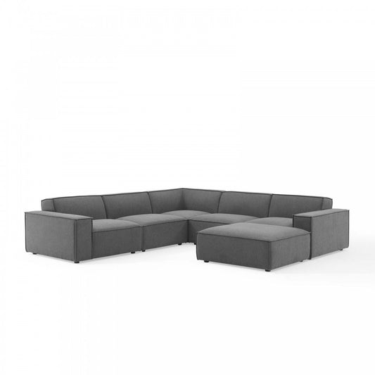 Restore 6-Piece Sectional Sofa, Charcoal, EEI-4118-CHA