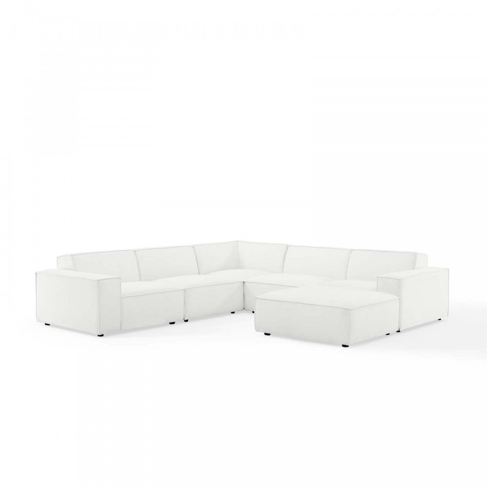 Restore 6-Piece Sectional Sofa, White, EEI-4118-WHI