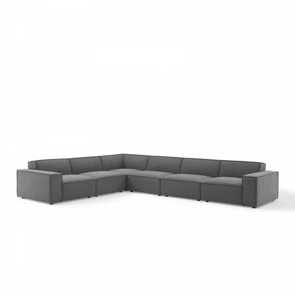 Restore 6-Piece Sectional Sofa, Charcoal, EEI-4119-CHA