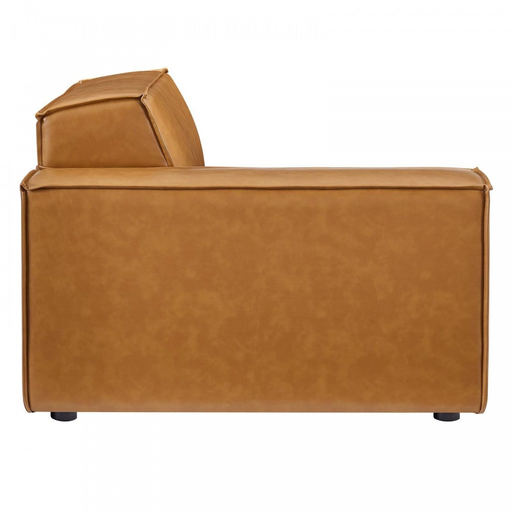Restore 6-Piece Vegan Leather Sectional Sofa, Tan, EEI-4713-TAN